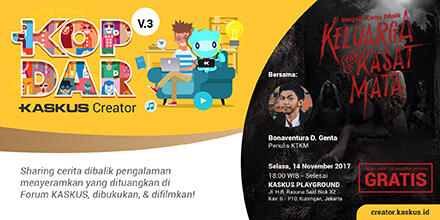 Mau Ketemu Penulis Keluarga Tak Kasat Mata? Daftar KOPDAR Creator Vol. 3!