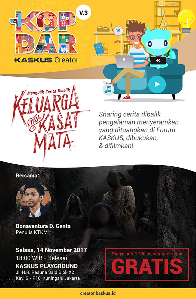 Mau Ketemu Penulis Keluarga Tak Kasat Mata? Daftar KOPDAR Creator Vol. 3!