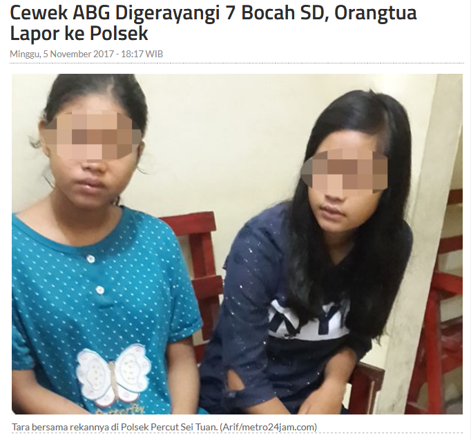 Cewek ABG Digerayangi 7 Bocah SD, Orangtua Lapor ke Polsek