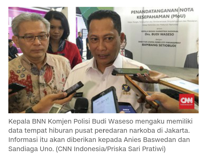 Buwas akan Beri Anies Info Tempat Hiburan Sarang Narkoba