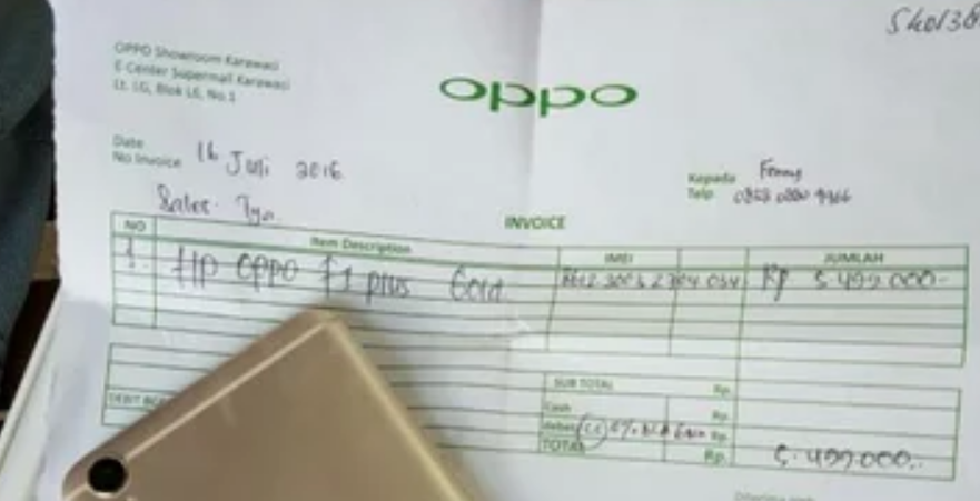 Penipuan oleh kaskus user id breakeror (jual oppo f1s plus)