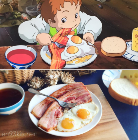 Perempuan Ini Jadikan Makanan di Animasi Studio Ghibli Nyata