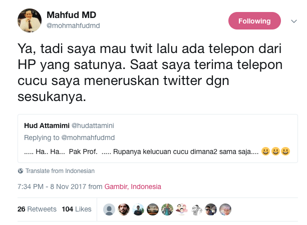 Ini Alasan Mahfud MD Ngetweet “Yfh guvu. Hygjjiigf. Jkkhkhb”