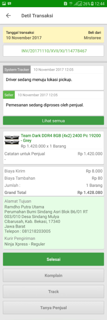 1st Experience Menggunakan Ninja Xpress