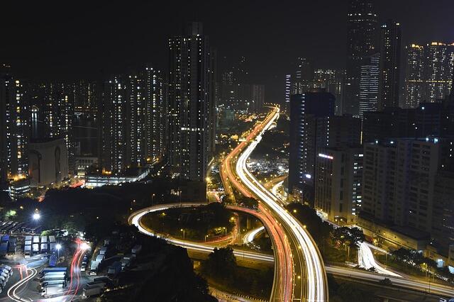 10 Potret Indahnya kota Hong Kong di malam hari