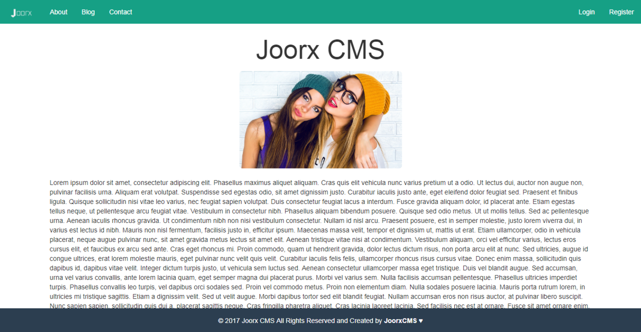 JoorCMS - a simple php blog with Codeigniter