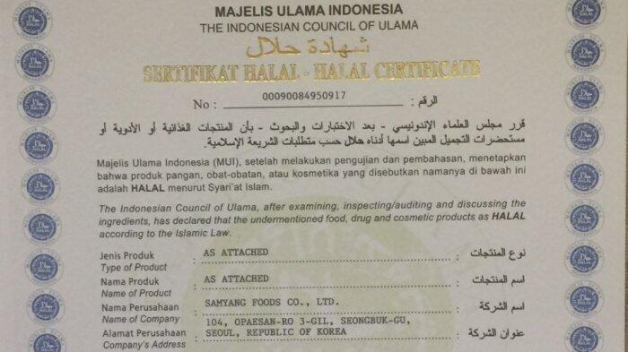 Good News Mie Samyang Dapat Sertifikasi Halal MUI