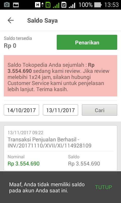 Hati-hati transaksi via tokopedia