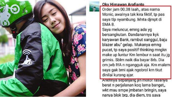 Dapat Orderan Cewek Tengah Malam, Driver Ojek Online Kapok saat Tahu Ternyata . . .