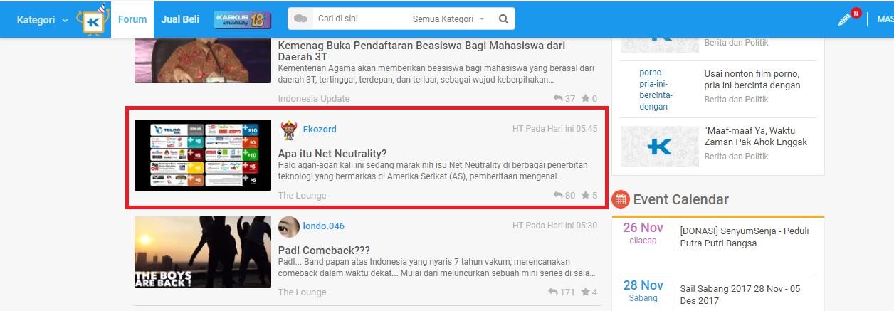 Apa itu Net Neutrality?