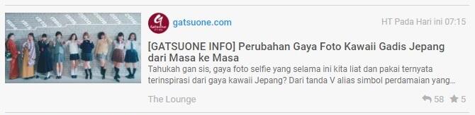 &#91;GATSUONE INFO&#93; Perubahan Gaya Foto Kawaii Gadis Jepang dari Masa ke Masa