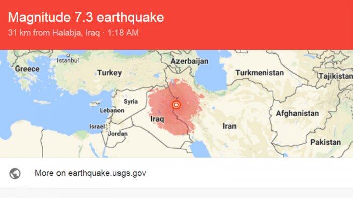 Gempa Bumi Dasyat Melanda Perbatasan Irak-Iran