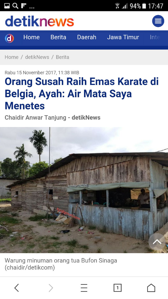 Bufon Sinaga Dari Indonesia Juara Karate Di Belgia (Harapan Saya Judul Yang Dimuat )