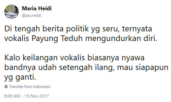 Vokalis Payung Teduh Dikabarkan Mundur, Fans Galau Berjamaah