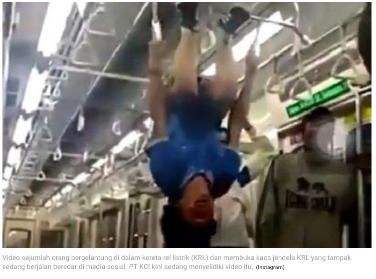 PT KCI Investigasi Video Penumpang Gelantungan dan Buka Kaca KRL