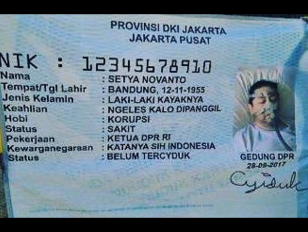 Setya Novanto yang Hilang' Jadi Bahan Meme