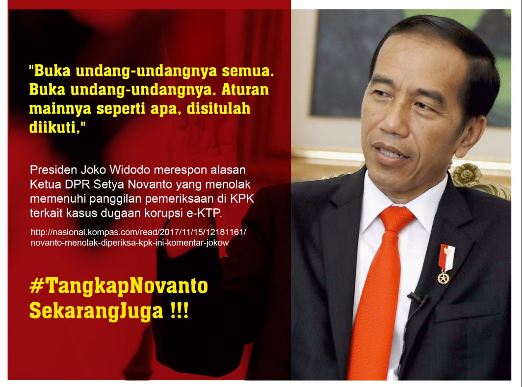 Mengintip Hashtag #TangkapNovanto, Benarkah di Jemput Paksa KPK ?