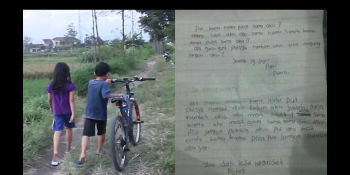 Surat cinta anak SD untuk sang kekasih ini isinya bikin ngelus dada