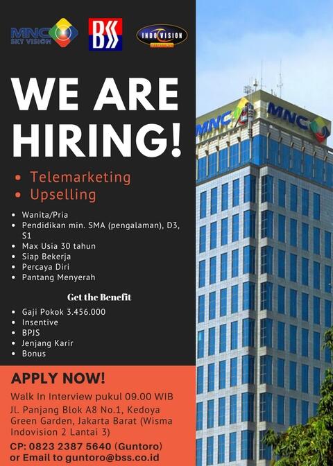 Walk In Interview MNC Sky Vision Jakarta
