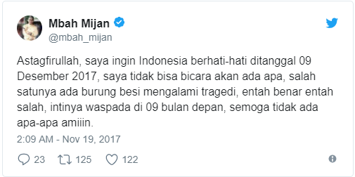 Ramalan Mbah Mijan: Ada Pesawat yang Jatuh di Bulan Desember
