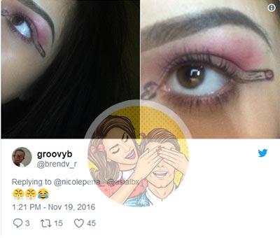 Trend Aneh, Alat Vital Lelaki Di Jadikan Mode Eyeliner