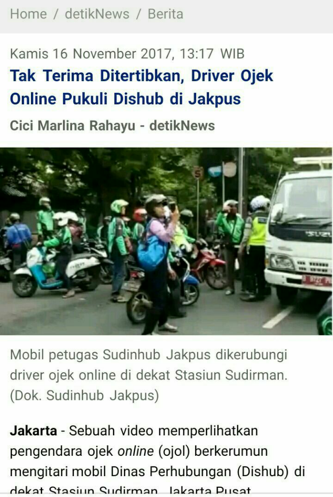 &quot;Mangkal&quot; Seenaknya, Ojek &quot;Online&quot; Jadi Penyebab Kemacetan