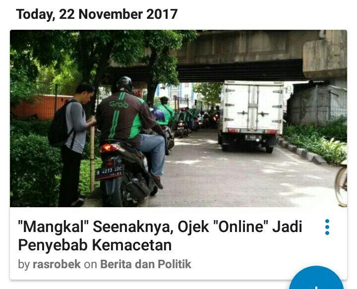 &quot;Mangkal&quot; Seenaknya, Ojek &quot;Online&quot; Jadi Penyebab Kemacetan