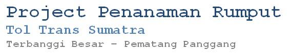 Project Penanaman Rumput Ruas Jalan Tol Trans Sumatra Profit 10%.
