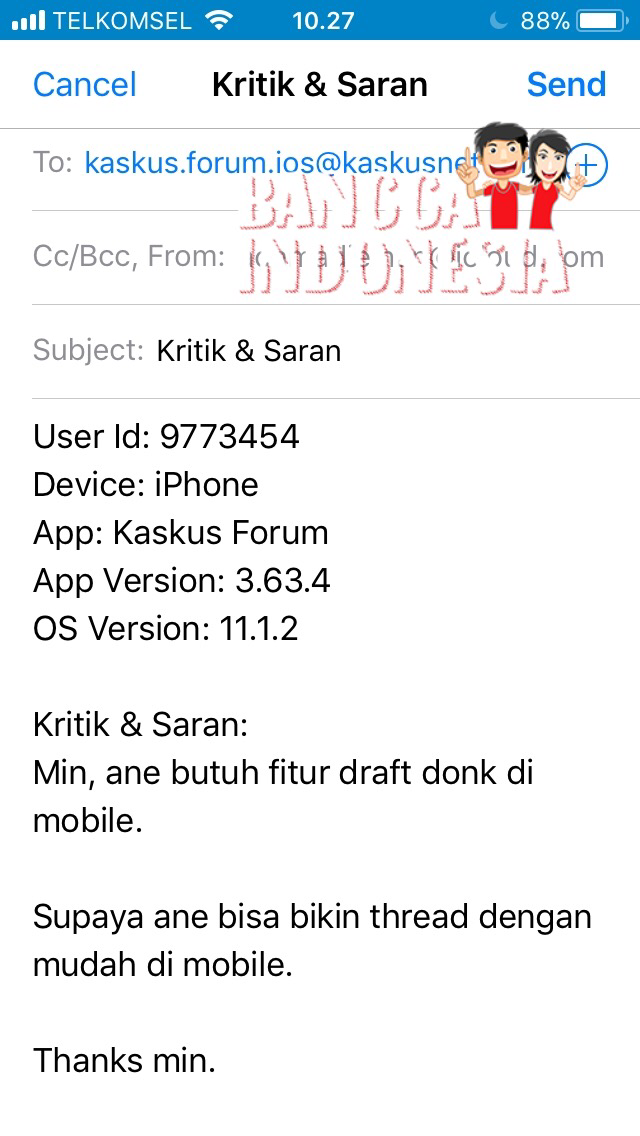 iKaskuser tutorial Kritik dan Saran untuk Forum Kaskus iOS