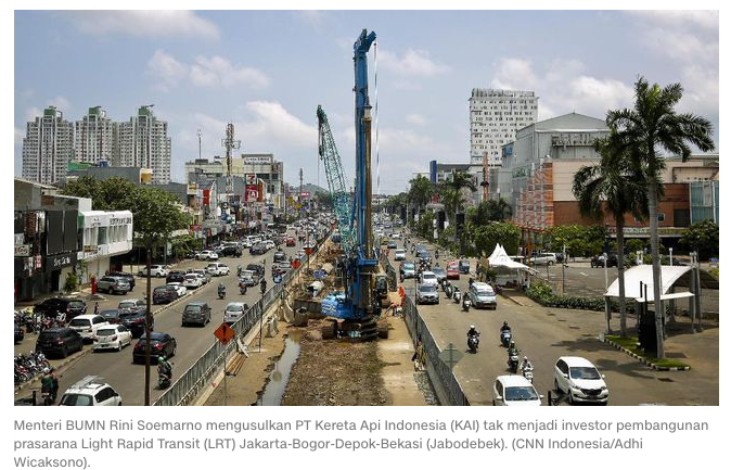 KAI Tak Sanggup Biayai Investasi LRT yang Bengkak Rp4 Triliun