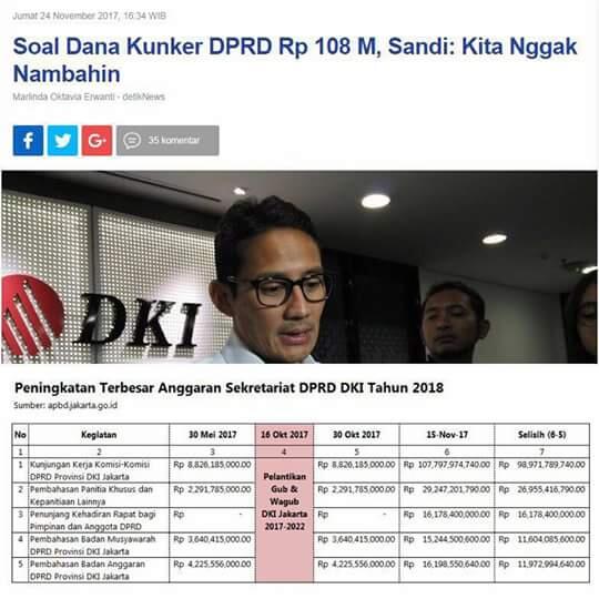 3 Draf RAPBD DKI, Versi Mana Bikinan Djarot dan Anies-Sandi?