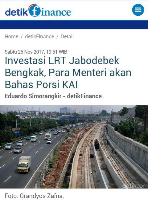 Investasi LRT Jabodebek Bengkak, Para Menteri akan Bahas Porsi KAI