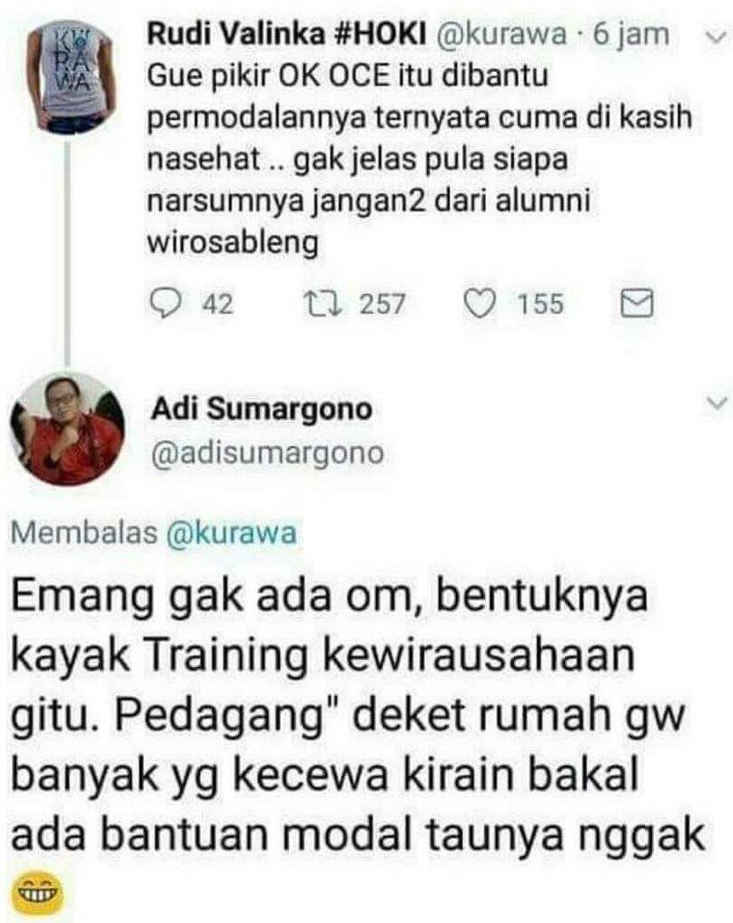 Anggaran Program OK OCE Rp 82 Miliar, Ini Rinciannya