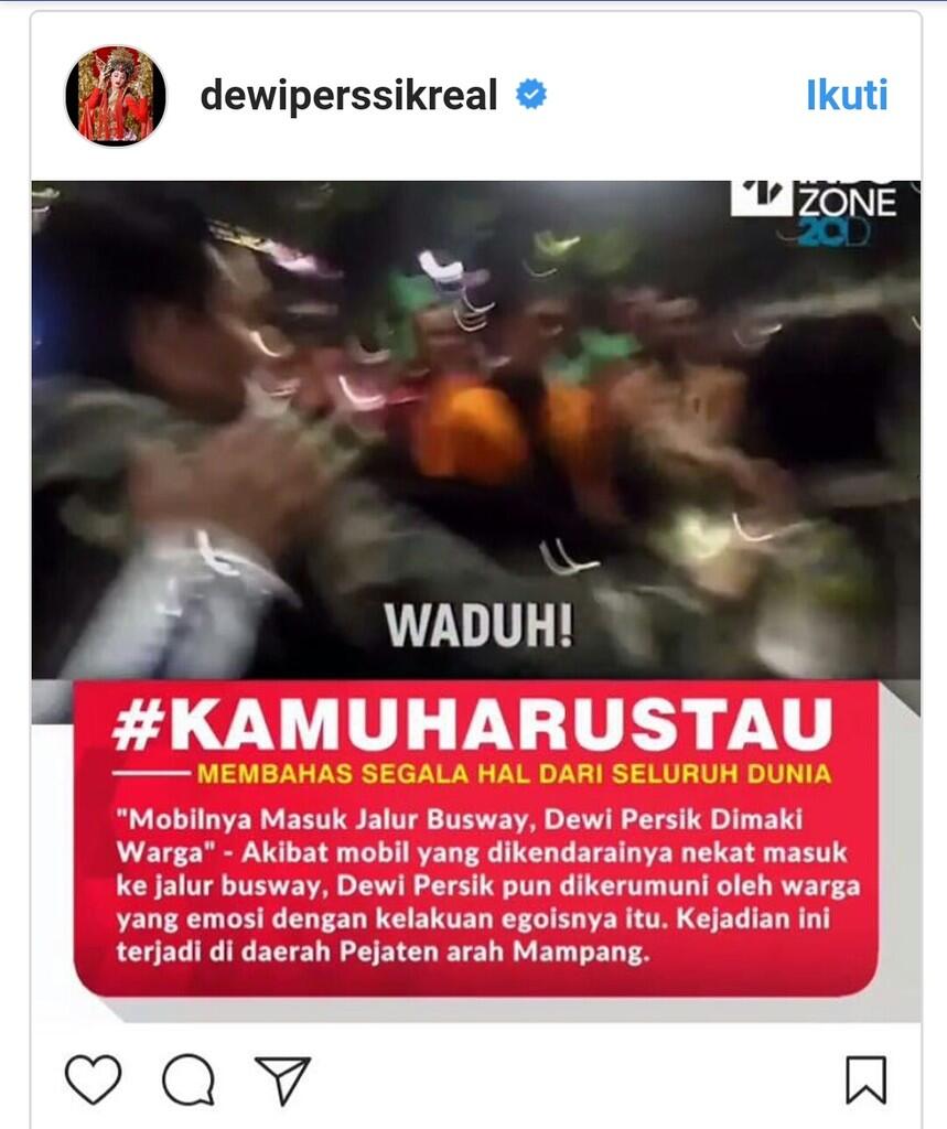 TransJ Bantah Dewi Persik Dikawal Polisi Saat Hendak Terobos Busway