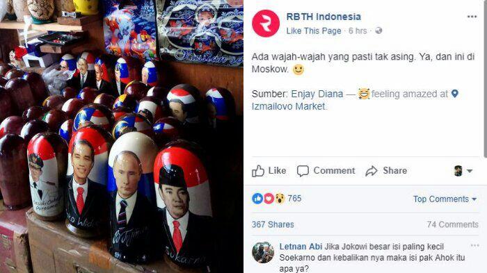 Ada Boneka Kayu Soekarno, Jokowi &amp; Ahok di Toko Suvenir Rusia!