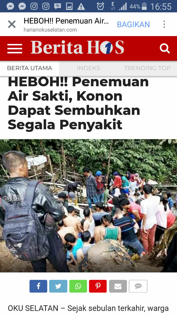 Heboh, Penemuan 'AIR SAKTI' Bisa Menyembukan Orang Sakit.