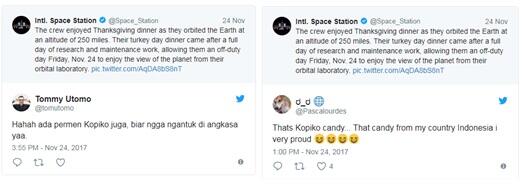 Astronot Pamer Makan Malam, `Loh Kok Ada Kopiko?`