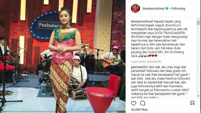 Dewi Perssik Tolak Keinginan Sandiaga Uno Jadi Duta Patuh Berlalu Lintas