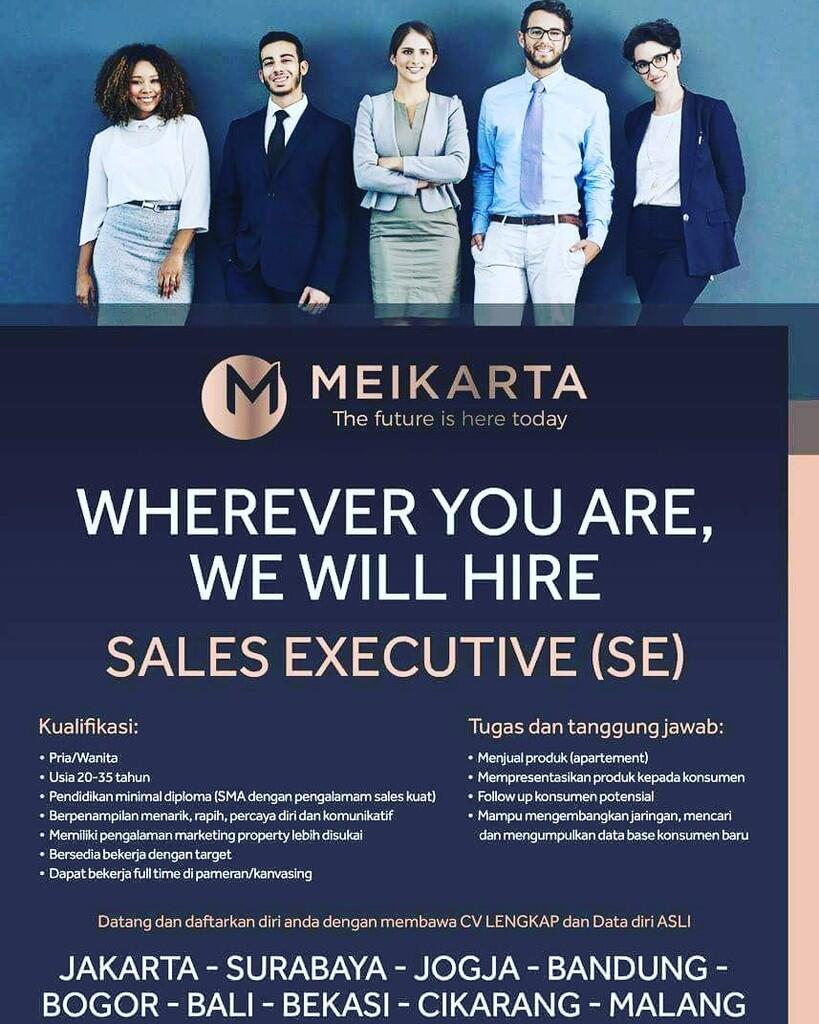 Dibutuhkan Sales Executive Meikarta
