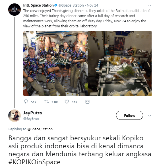 Mewakili Indonesia, Permen Kopi Ini Ikut Mengorbit Di Luar Angkasa!
