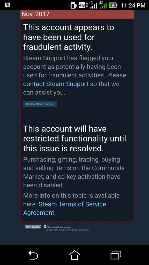 Akun Steam Terkena Alerts