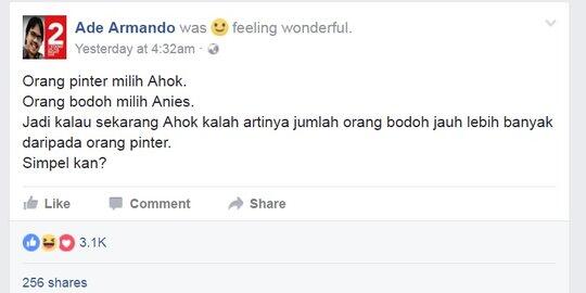 Ade Armando: Orang Bodoh Dukung Peri Bumi Gabener