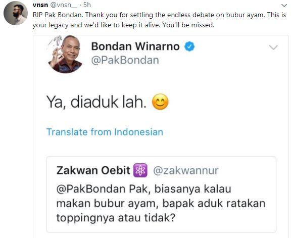 Inilah Kenangan yang Ditinggalkan Bondan Winarno Sebelum Pergi