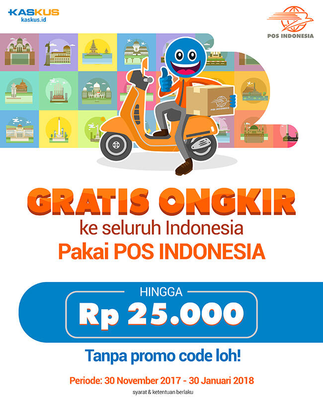 Belanja di KASKUS, GRATIS Ongkir Hingga Rp25.000 Dengan Pos Indonesia