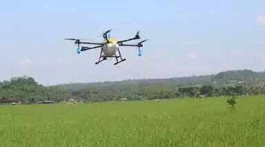 Canggih,Purbalingga Uji Coba Pemupukan Sawah Pakai Drone !!!