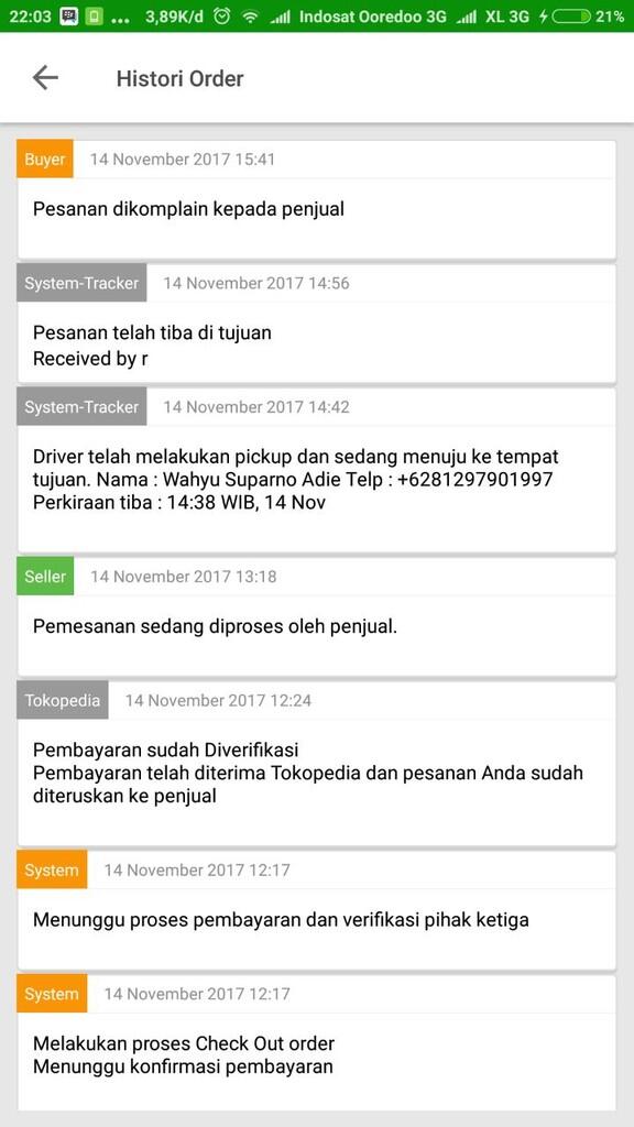 Karena belum ada tanggapan dari abang gojek dan tokped