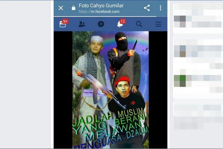 VIRAL!!!! Foto Akun Cahyo Gumilar Tampilkan Ancaman Kepada Presiden Jokowi....