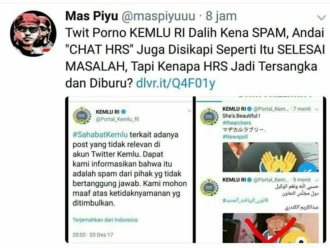 Akun Twitter Kemenlu Unggah Dua Video Porno, Admin Akun Langsung Beri Klarifikasi