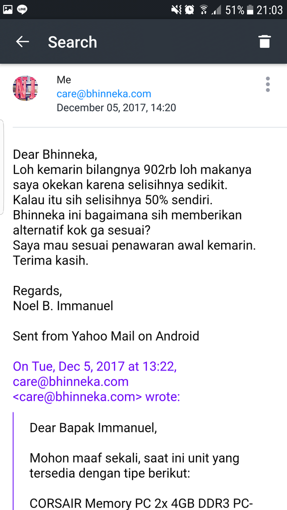 Surat terbuka untuk BHINNEKA.COM atas solusi sepihaknya