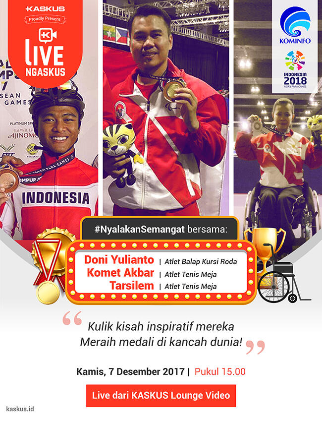 LIVE Ngaskus edisi Asian Para Games 2018, Berhadiah Smartphone Gan!